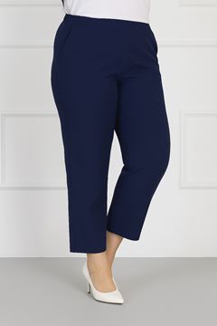 Immagine di CURVY GIRL SUPER BIG STRAIGHT TROUSER NAVY BLUE